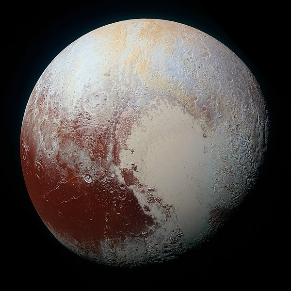  NASA’s New Horizons spacecraft captured this high-resolution enhanced (false) color view of Pluto on July 14th, 2015. Image credit: NASA/JHUAPL/SWI