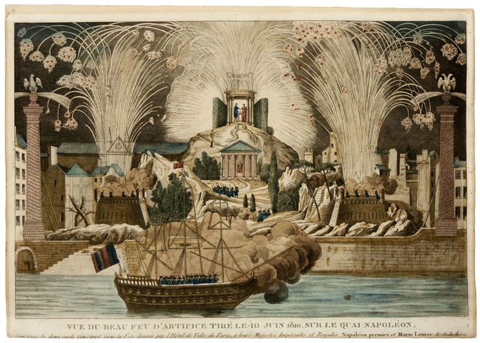 Broadside of the Pyrotechnic Celebrations following Napoleon’s Marriage to Marie-Louise