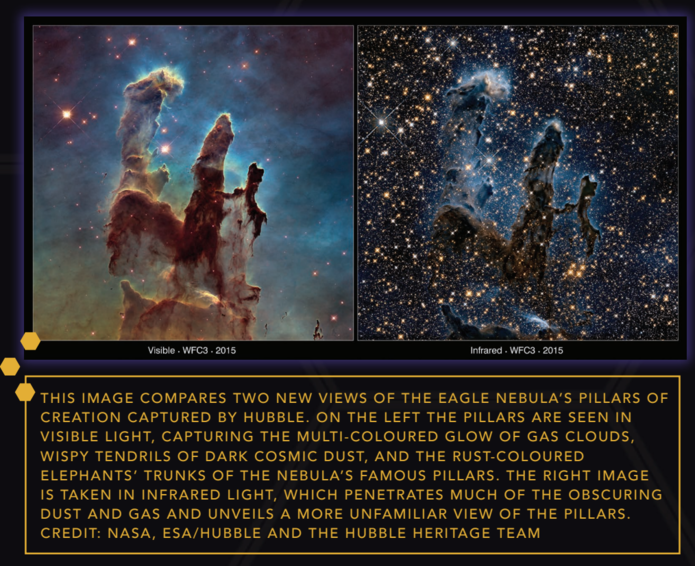 Eagle Nebula vs Hubble Image