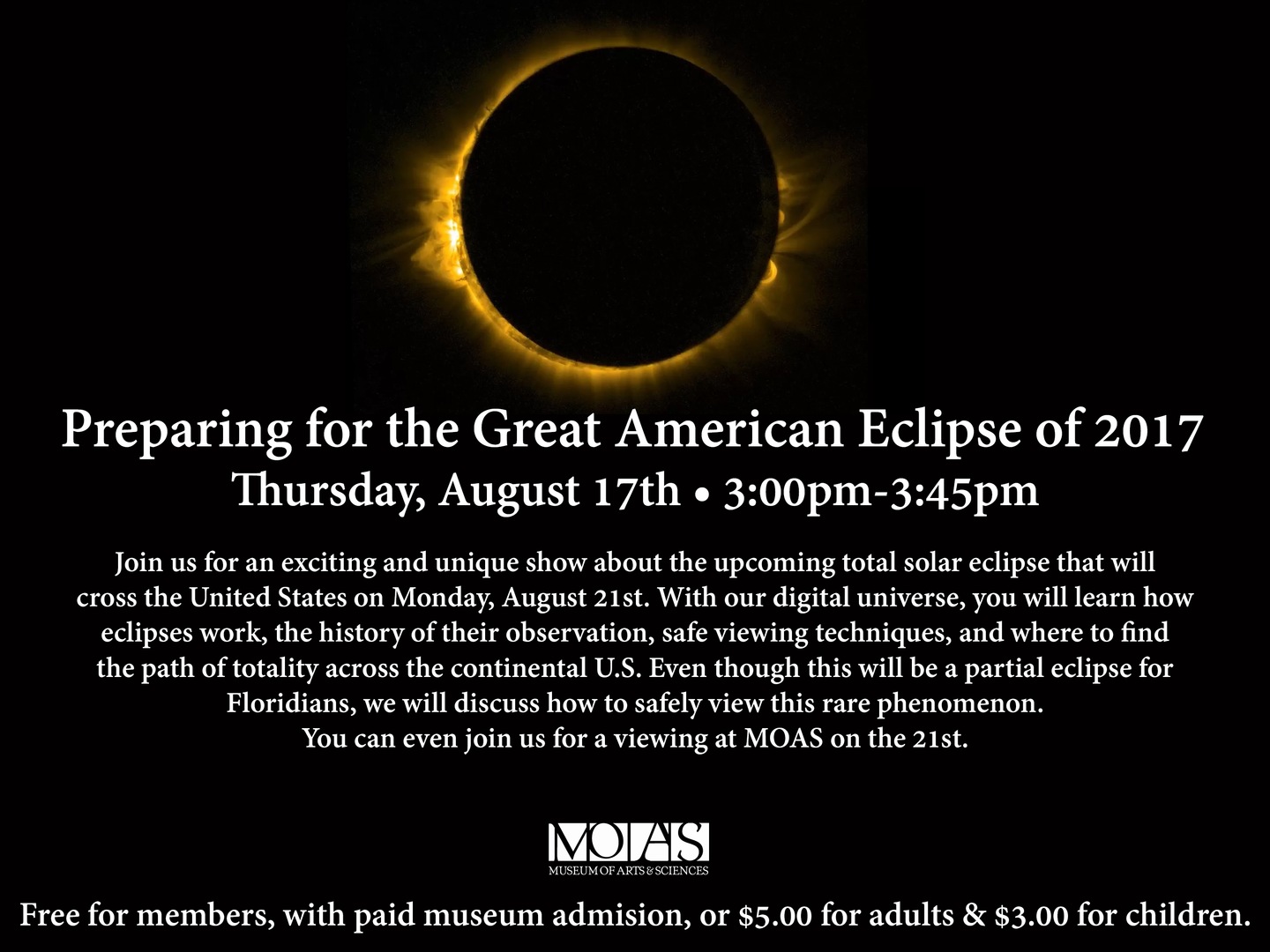 Preparing for the Great American Eclipse of 2017